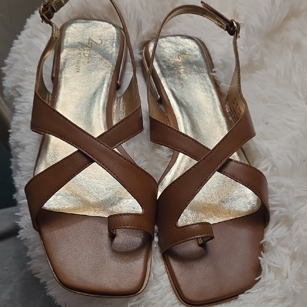 27 EDIT Brown Leather Sandals